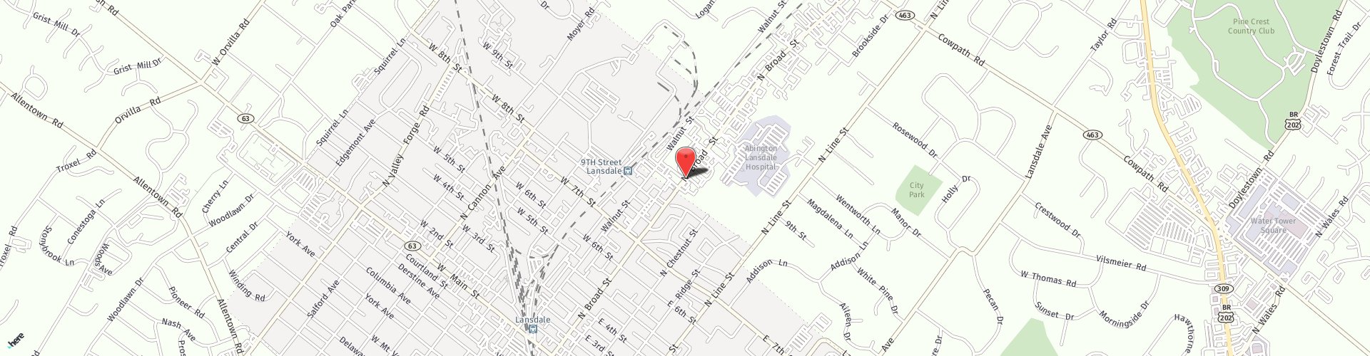 Location Map: 1000 N Broad Street Lansdale, PA 19446