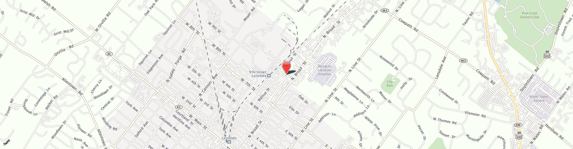 Location Map: 1000 N Broad Street Lansdale, PA 19446